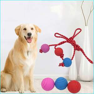 Pelota de juguete para perros, juguete interactivo para mascotas al aire libre, dispositivo de goma resistente a mordidas para la dentición de perros, suministros para mascotas, alivia el aburrimiento. - Product Image 1