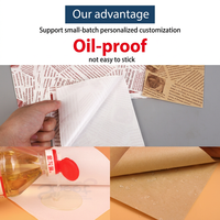 Sac en papier sulfurisé jetable à double ouverture, emballage alimentaire personnalisé, sac à collation pour restaurant de restauration rapide