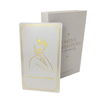 Pratique quotidienne croissance personnelle soins personnels jeu émotionnel Premium feuille d'or bien-être cartes d'affirmation impression personnalisée
