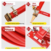 Enrouleur de tuyau d'incendie 20/25 mètres en acier inoxydable, boîte d'incendie, équipement portable pivotant de sauvetage autonome Carlwhip JPS0.8-1925