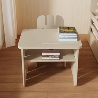 Ensemble de bureau et chaise pour enfants en forme de smiley mignon, pour la salle d'étude, la salle de jeux, la chambre à coucher, facile à nettoyer, design durable et léger