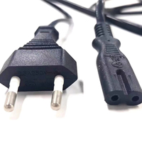 Cable divisor tipo Y, adaptador de corriente, cable de extensión, 2 pines, Eu Cee7/16, enchufe Schuko a doble enchufe de CA IEC C7, cable de alimentación