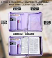 Étui de Bible en cuir avec poignée |   Protection en cuir PU pour reliures rigides et journaux