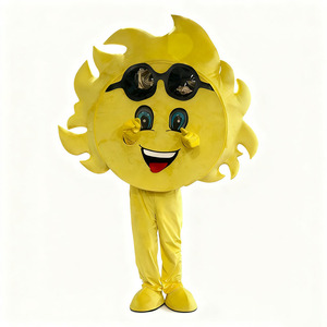 Costume de mascotte jaune de dessin animé taille adulte, tenue de poupée mignonne pour défilé, <span class=keywords><strong>carnaval</strong></span>, spectacle, publicité et promotion - Product Image 1