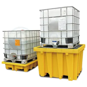 Quali IBC Tote Space-Saver Spill Pallet Yellow IBC Containment Pallet