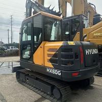 Mini-pelles Hyundai HX60pro HX60G HX60, équipement de construction, presque neuves, utilisées pour les travaux routiers urbains, agricoles, fluviaux et miniers