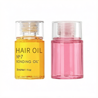 Flacon d'huile capillaire à bouchon à vis RTS 30 ml, flacon cylindrique court et robuste pour sérum de soin de la peau, PET haute transparence à paroi épaisse