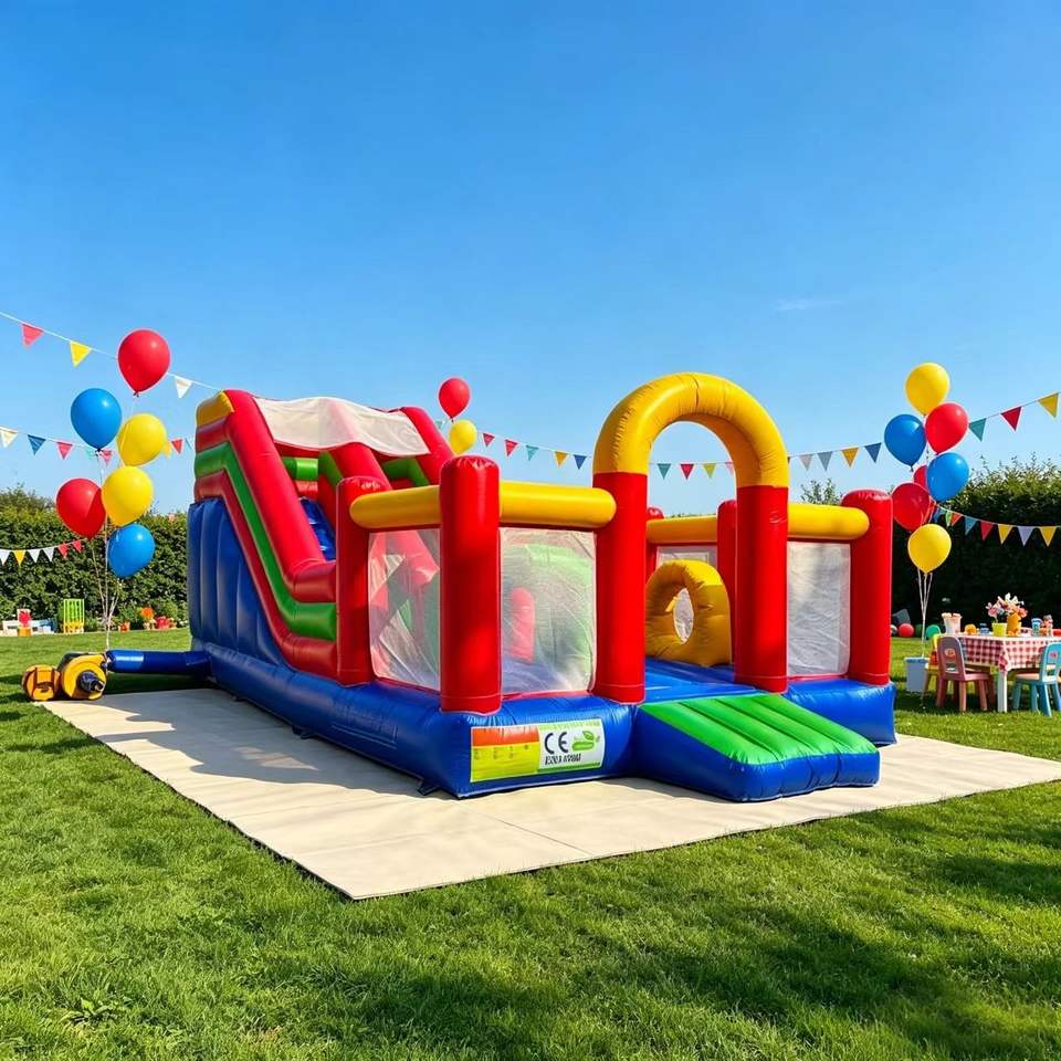 Bright Color Arch Inflatable Obstacle Bounce House Kids PVC Race ...