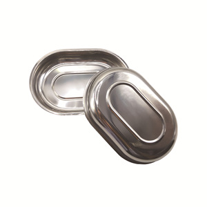 Custom 304 Stainless Steel <b>Pet</b> Bowl Oval 119x175x0.5mm Food Grade Material For <b>Pets</b> - Product Image 1