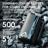 ROCKBROS Mini Pompe Électrique Portable pour Pneus, Gonfleur Numérique 150 psi Automatique sans Fil pour Moto, Vélo et Voiture avec Powerbank