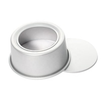 Juego de moldes para pasteles redondos, moldes para pasteles de aluminio de 4 ", 6" y 8 "con Base extraíble, moldes redondos para hornear pasteles para bodas, fiestas de cumpleaños