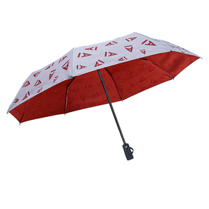 Fournisseur en gros Parapluie compact à trois plis entièrement automatique double couche de 21 pouces Impression complète personnalisée pour le voyage - Product Image 3