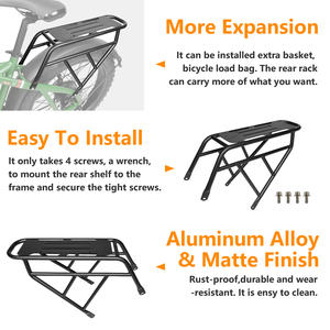 Prêt <span class=keywords><strong>à</strong></span> Expédier Vente Directe d'usine Charge 100lbs Support Arrière en Alliage d'Aluminium pour <span class=keywords><strong>Vélo</strong></span> de Route de Ville de Montagne - Product Image 5
