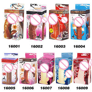 Crystal Lock Essenz <span class=keywords><strong>Brown</strong></span> Wolf Zahn Set Männliche Masturbation Massage Sex Tool G-Punkt Soft Extended <span class=keywords><strong>Penis</strong></span> Ärmel - Product Image 3