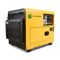 เครื่องกำเนิดไฟฟ้าดีเซลขนาดเล็กเงียบสแตนด์บาย Genset 5KW 5KVA มือถือเฟสเดียวระบายความร้อนด้วยอากาศเครื่องกำเนิดไฟฟ้าอินเวอร์เตอร์2-20kva