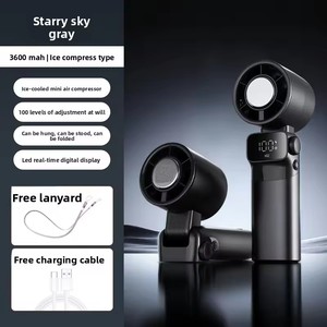 2026 신형 휴대용 미니 선풍기 충전식 3600mAh 휴대용 터보 소형 선풍기 아이스 컴프레스 핸드헬드 선풍기 LED 디스플레이 브러시리스 모터 - Product Image 3