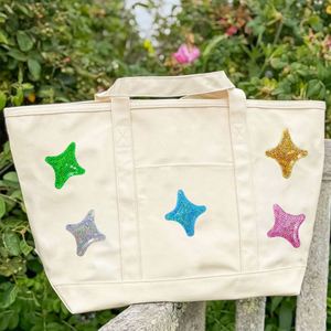 Accessoires DIY : Nouvelle broderie thermocollante à sequins, motif étoile quadrilatère, pour vêtements tendance et décoration de sacs - Product Image 3