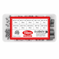 150 pièces d'inserts filetés autobloquants en acier inoxydable 304, type entièrement fileté, pour réparation de filetage