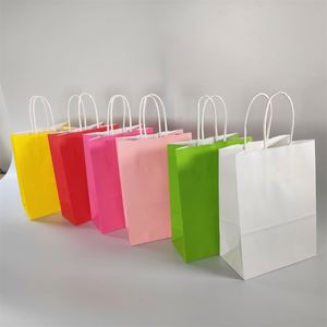 ถุงกระดาษสีพร้อมหูหิ้ว ขนาด 15*8*21 ซม. จำนวน 500 ชิ้น ถุงของขวัญแบบขายส่ง ถุงกระดาษคราฟท์สีน้ำตาล สำหรับร้านค้าปลีก งานปาร์ตี้ ช้อปปิ้ง ของชำร่วย - Product Image 6