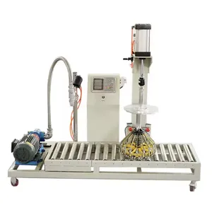 Hot sale paint bucket liquid filling capping semi automatic filling Weighing machine for chemical Medium barrel filling machine
