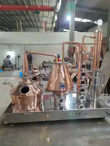 Customized 50l Home Use Alcohol Copper Pot Still Distillation Brandy Whiskey Distillery