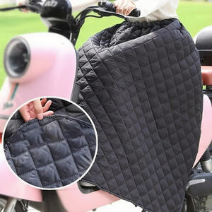 Jupe imperméable doublée de polaire épaisse pour femmes, coupe-vent, pour la conduite de voiture électrique, la moto, le cyclisme, automne-hiver, noir gris - Product Image 3