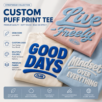 T-shirt en coton épais 100% coton, coupe ample et oversize, impression en relief personnalisée, de bonne qualité, pour homme, style urbain