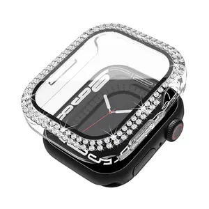 Funda protectora de cristal templado para reloj inteligente iwatch 7, 8, Apple Watch, película de pantalla