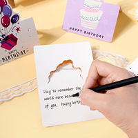Cartes de remerciement pliables A6 écologiques personnalisées pour les affaires de perruque Logo en relief et enveloppe incluse