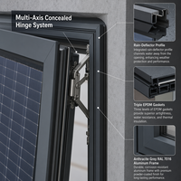 Ventana Solar de Doble Función SOL BIPV de Vidrio CdTe con Inclinación y Giro para Generación de Energía con 40% de VLT