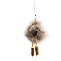 Ensemble de jouets pour chat en fourrure de lapin et grappin d'argent avec tête remplaçable et plume pour jeu interactif