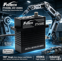 Servo Feetech FT450BL 24V 450KG Totalmente Metálico de Alto Torque Sin Escobillas 180 °   Mecanismo Robótico Biónico Grande para Brazo Robótico Industrial