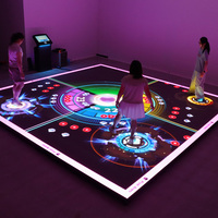 Jeu interactif Pixel Arena : activer le jeu, sol LED pour salle de jeux, idéal pour parcs d'attractions commerciaux intérieurs