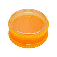 Qianxun vente en gros de haute qualité pas cher 60mm 3 couches broyeur d'herbes en plastique à dents pointues multi couleurs broyeur d'épices à fumer Portable
