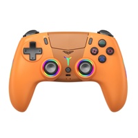 Kompatibel dengan PC, Android, dan iOS. Kontroler Game Nirkabel dengan Lampu RGB dan Enam Sumbu untuk Dukungan Gaming.