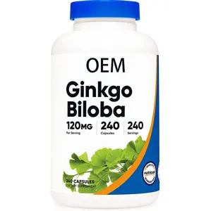 Label pribadi Ginkgo Biloba kapsul ekstra untuk dewasa jual panas suplemen Nature's Bounty Ginkgo Biloba