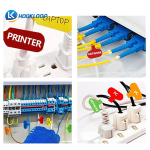 Étiquettes de câble métallique en gros imprimant des étiquettes de câble en papier en matériau synthétique PP étiquettes de fil à crochet et boucle inscriptibles en nylon - Product Image 3