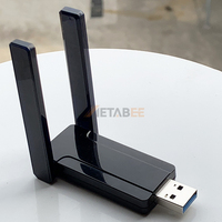 Antena dual de 2,4 GHz 5GHz 5,8 GHz, adaptador inalámbrico de Wi-Fi 1300M de largo alcance 10dBi, antena WiFi USB para decodificador