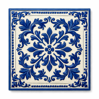 Aimant de réfrigérateur en résine WeiVista, forme Art Déco, motif carrelage italien méditerranéen, personnalisable, souvenir décoratif de voyage
