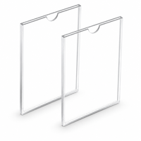 Support mural en acrylique transparent format A4 pour enseignes, idéal pour la maison, le bureau, les magasins et les restaurants – Fabrication sur mesure