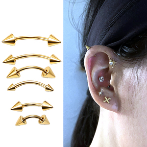 <span class=keywords><strong>Piercing</strong></span> pour sourcil en acier chirurgical, barbell incurvé, mini <span class=keywords><strong>anneau</strong></span> de sourcil, <span class=keywords><strong>labret</strong></span> <span class=keywords><strong>vertical</strong></span>, <span class=keywords><strong>anneau</strong></span> pour lèvre, oreille, rook, nombril - Product Image 3