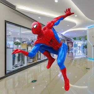 Statue de Spiderman grandeur nature en fibre de verre et résine, décoration extérieure, film d'action, sculpture de personnage de <span class=keywords><strong>super</strong></span>-<span class=keywords><strong>héros</strong></span> - Product Image 4