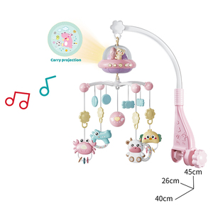 Muzikale draaiende babywieg mobiel speelgoed wiegbel met lichtprojectie-effect en wiegbevestiging voor babykamers - Product Image 2