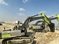Marque mondiale renommée de machines de terrassement, Excavatrice sur chenilles électrique ZE550GES de 53,5 tonnes, double mode, climatisation