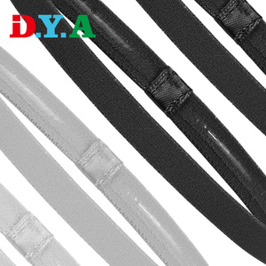 Bando kemasan kustom ikat kepala silikon elastis 10 mm ikat kepala hitam polos untuk Olahraga - Product Image 2