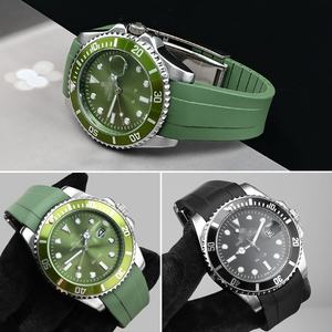 Compatible pour Rolex Bracelets de montre en fluoroélastomère 20mm Patte incurvée pour <span class=keywords><strong>Submariner</strong></span> Series pour Omega Swatch Bracelets collaboratifs - Product Image 2