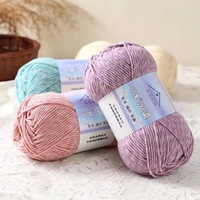 Fil à tricoter mélangé Qinran haute ténacité 6 brins en coton acrylique teint antistatique pour le tissage