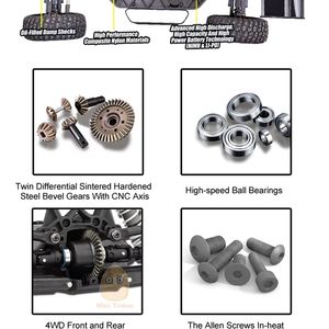 Auto RC Hobby Track 2.4G Escala 1:8 de Alta Velocidad RTR 4WD Buggy con Control Remoto 8051 - Product Image 4