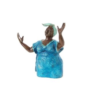 Sculpture de femme en position de tête vers le bas en bronze, statue de femme nue, sculpture de Jana Buettner, sculpture de l'éveil - Product Image 4