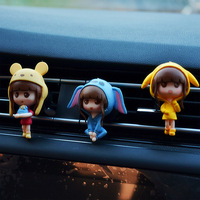 Figurine en résine de fille de dessin animé mignonne, diffuseur de parfum pour aérateur de voiture